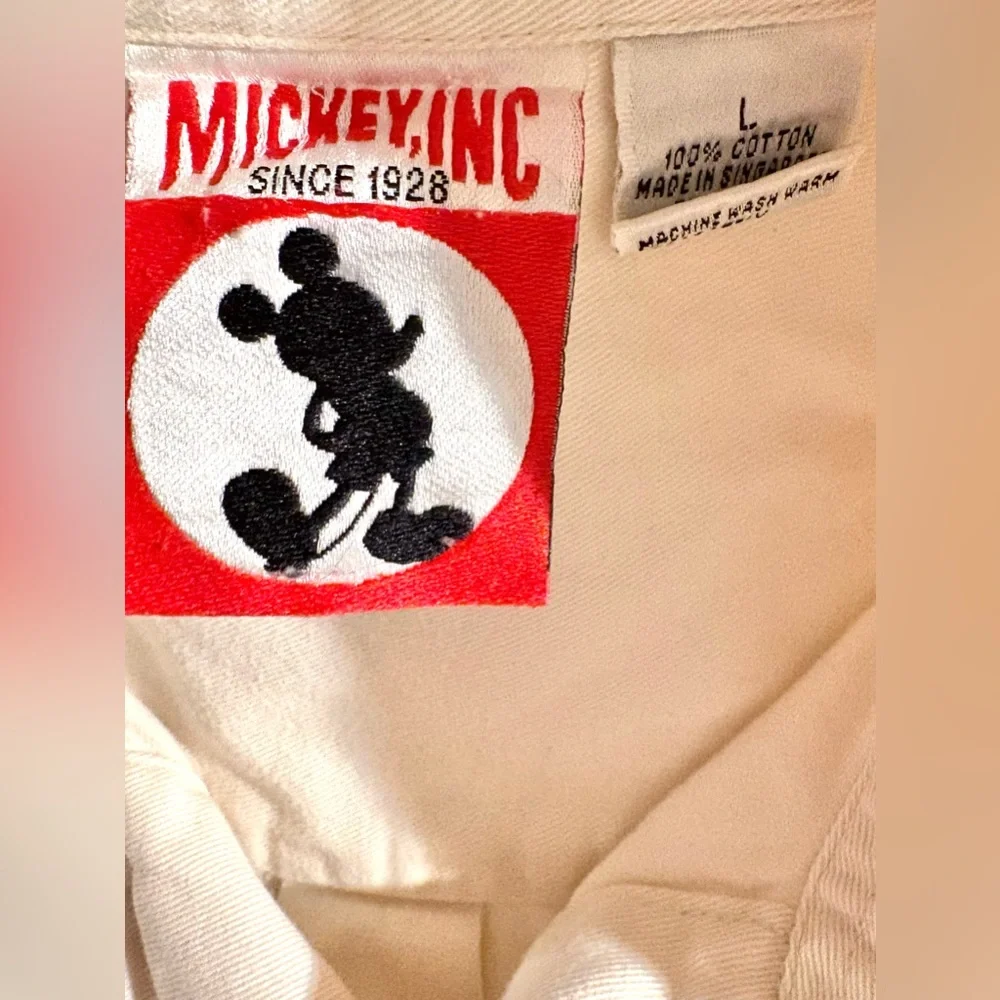 Vintage Mickey Inc Button Up Mickey & Friends Embroidered 90s Men’s Size Large - Picture 7 of 8